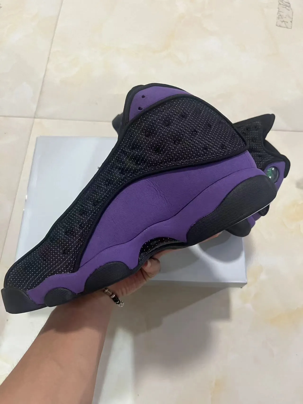 Air Jordan 13 Black Purple Basketball Shoes 5