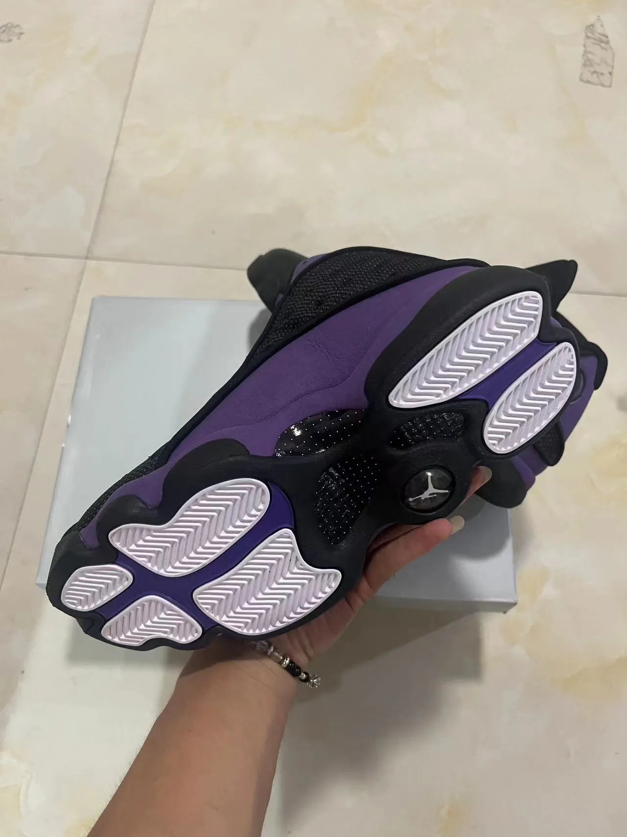 Air Jordan 13 Black Purple Basketball Shoes 6