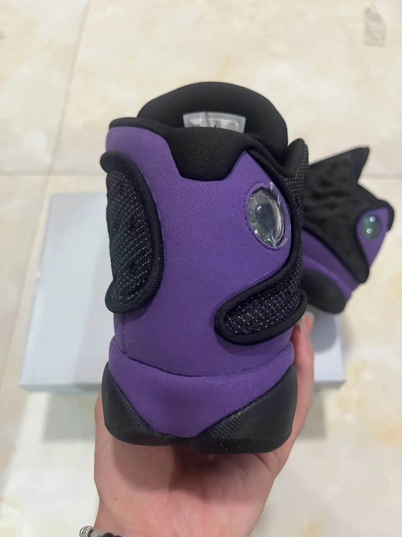 Air Jordan 13 Black Purple Basketball Shoes 8