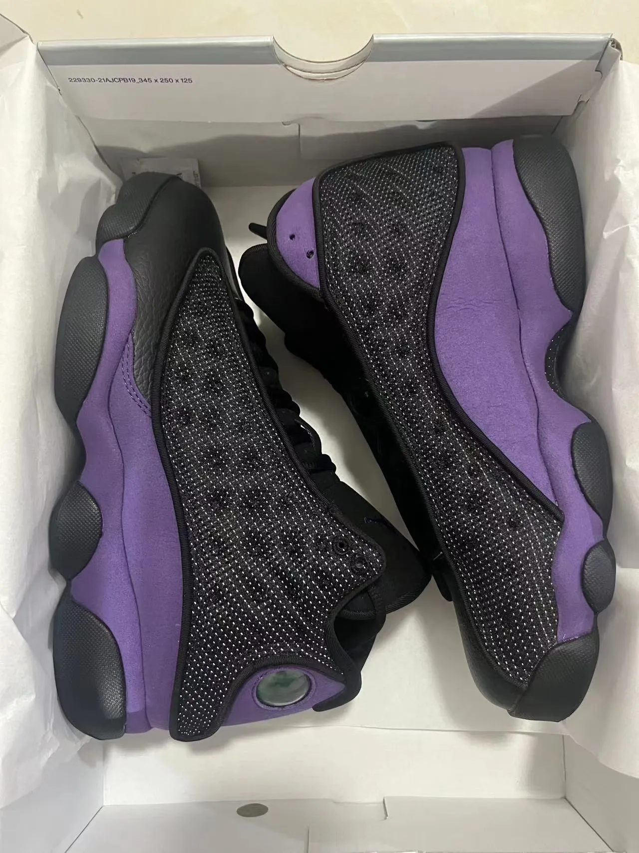 Air Jordan 13 Black Purple Basketball Shoes 9