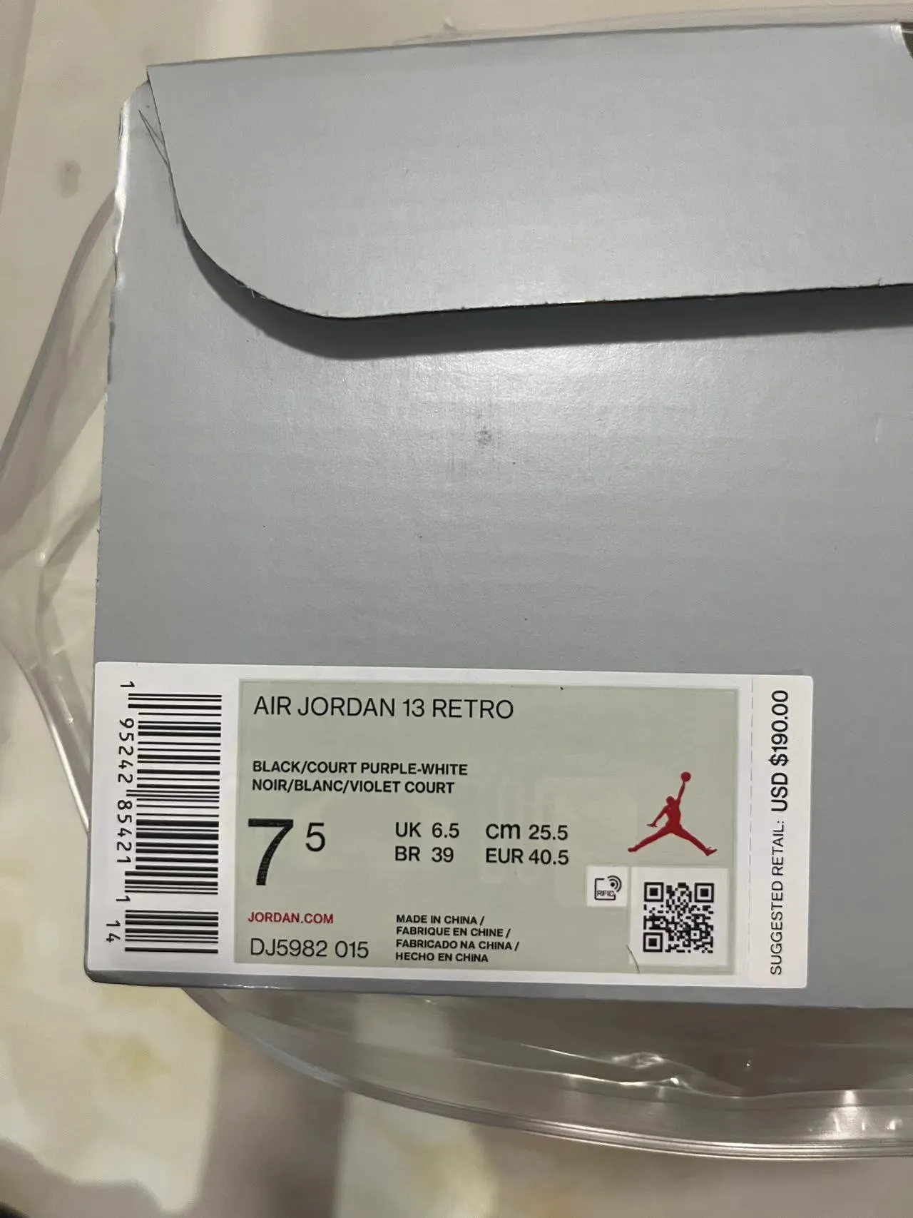 Air Jordan 13 Black Purple Basketball Shoes 10