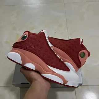Air Jordan 13 酒红蜜桃白篮球鞋