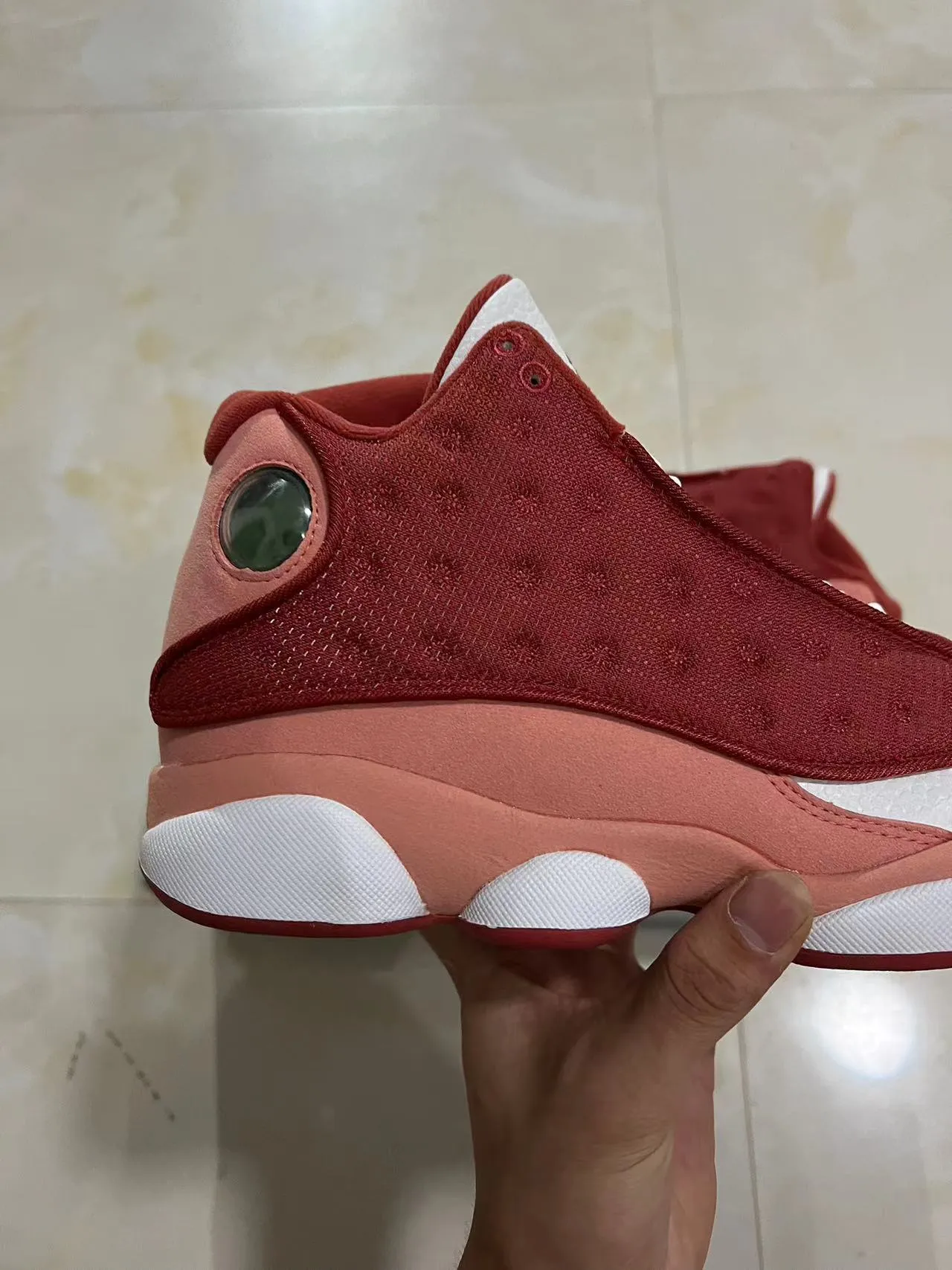 Air Jordan 13 Burgundy Peach White Basketball Shoes 10