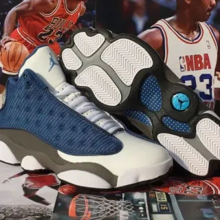 Air Jordan 13 Navy White Black Basketball Shoes