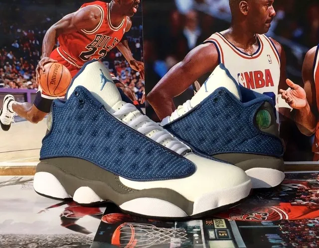 Air Jordan 13 Navy White Black Basketball Shoes 5