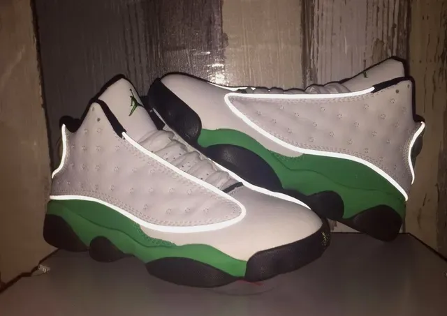 Air Jordan 13 Chaussures de Basket Blanc Vert Noir 3