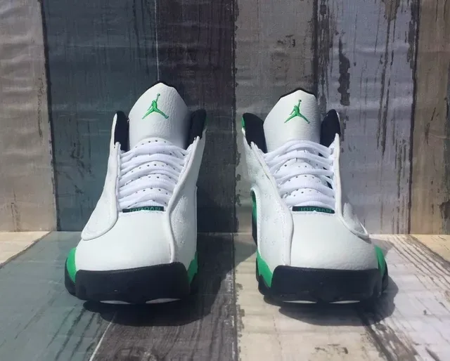 Air Jordan 13 Chaussures de Basket Blanc Vert Noir 5