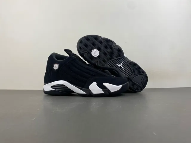 Air Jordan 14 Black White Basketball Shoes 12