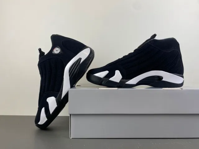 Air Jordan 14 Black White Basketball Shoes 14