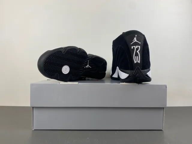 Air Jordan 14 Black White Basketball Shoes 16