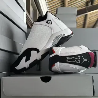 Air Jordan 14 Retro White Black Red Basketball Shoes