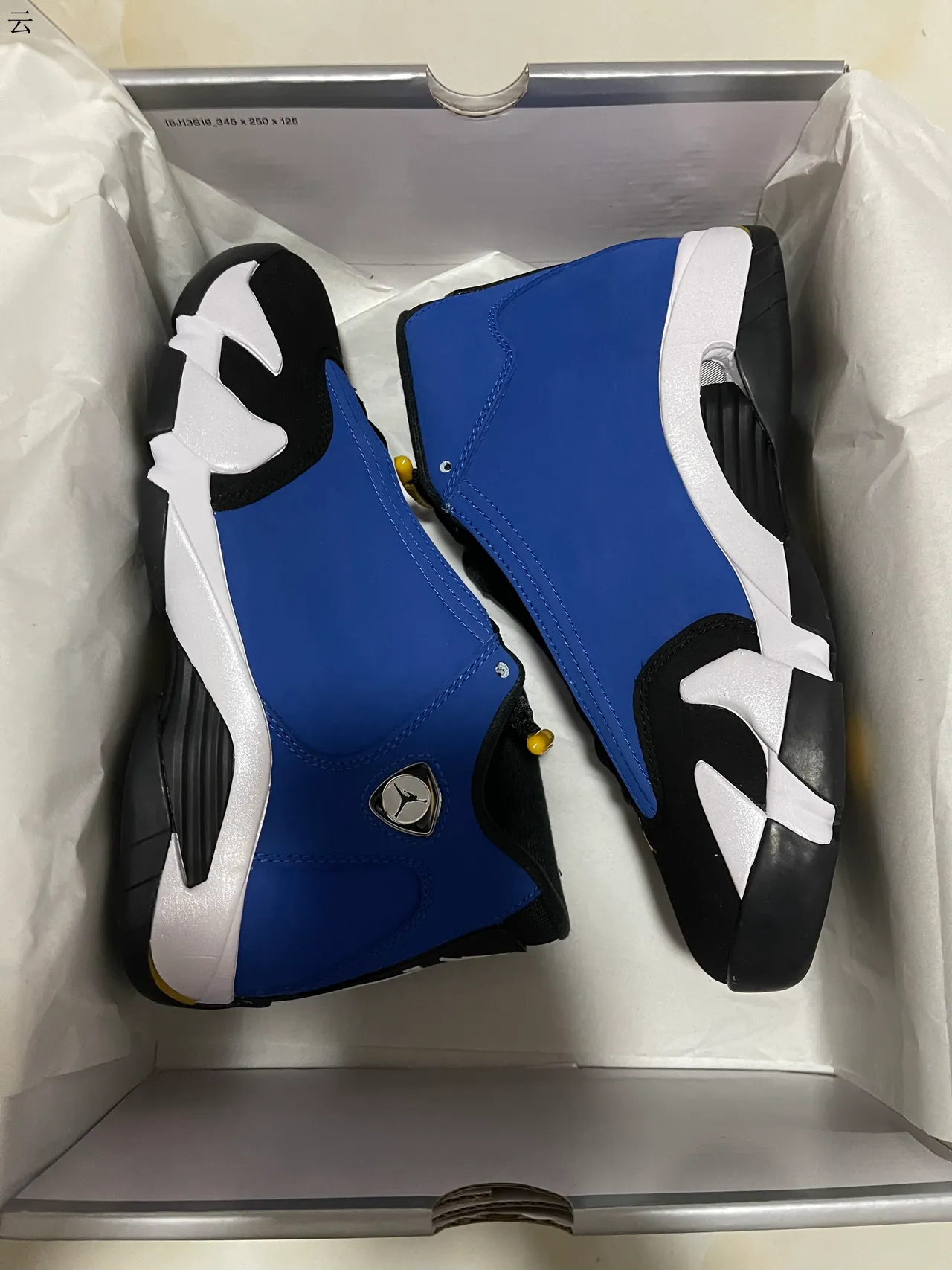 Chaussures de basketball Air Jordan 14 bleu roi noir blanc 7
