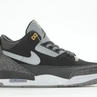 Air Jordan 3 黑色水泥灰篮球鞋