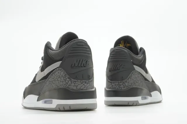 Air Jordan 3 Tênis de Basquete Preto Cimento Cinza 7