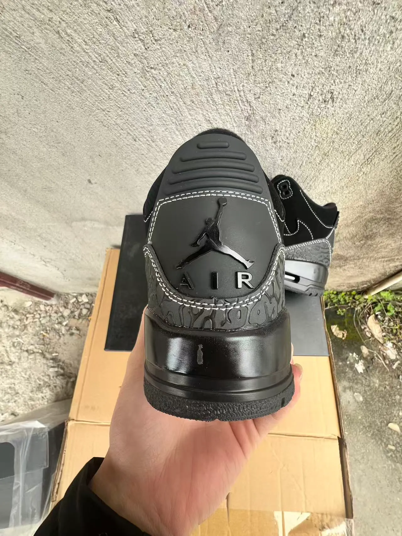 Air Jordan 3 Black Elephant Print Basketball Shoes 8