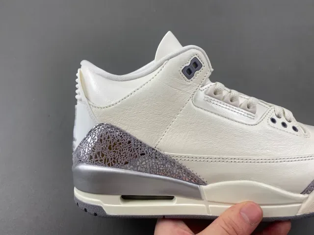 Air Jordan 3 Off-White Silver Elephant Tênis de Basquete 3