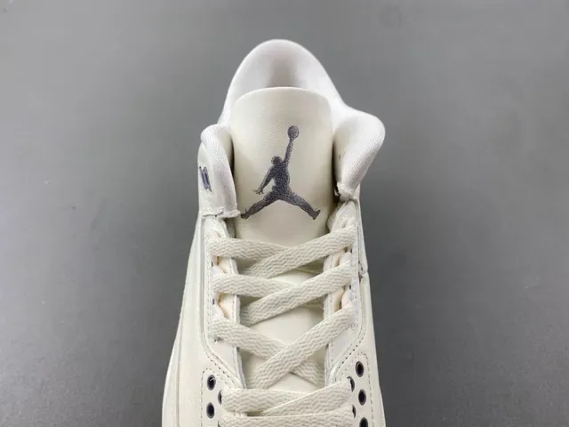 Air Jordan 3 Off-White Silver Elephant Tênis de Basquete 6