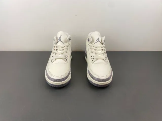 Air Jordan 3 Off-White Silver Elephant Tênis de Basquete 11