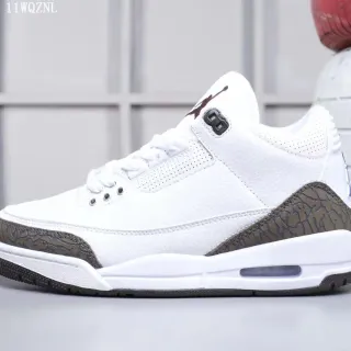 Air Jordan 3 Tênis de Basquete Estampa Elefante Branco