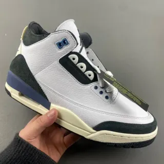 Air Jordan 3 White Navy Black Cream Basketball Shoes