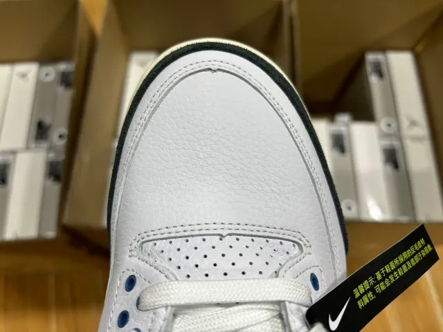 Air Jordan 3 White Navy Black Cream Basketball Shoes 7