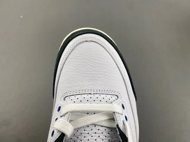 Air Jordan 3 White Navy Black Cream Basketball Shoes 14