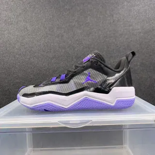 Air Jordan 37 Black Purple Low-Top Silhouette Mesh And Synthetic Cage Upper Basketball Shoes