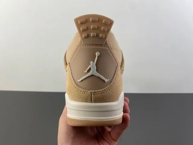 Air Jordan 4 Beige Fleece High-Top Basketball Shoes 4