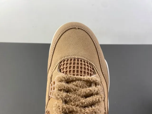 Air Jordan 4 Beige Fleece High-Top Basketball Shoes 5