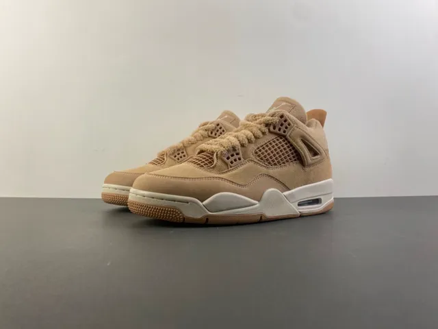 Air Jordan 4 Beige Fleece High-Top Basketball Shoes 10