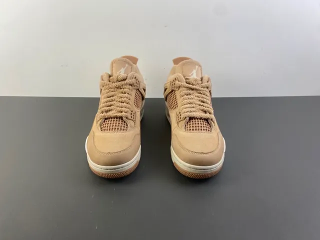 Air Jordan 4 Beige Fleece High-Top Basketball Shoes 11