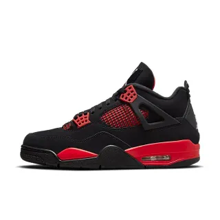 Air Jordan 4 Black and University Red Basketball Shoes