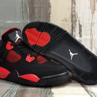 Air Jordan 4 Black Red Basketball Shoes