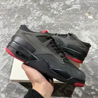 Air Jordan 4 Black Red Lifestyle Sneakers