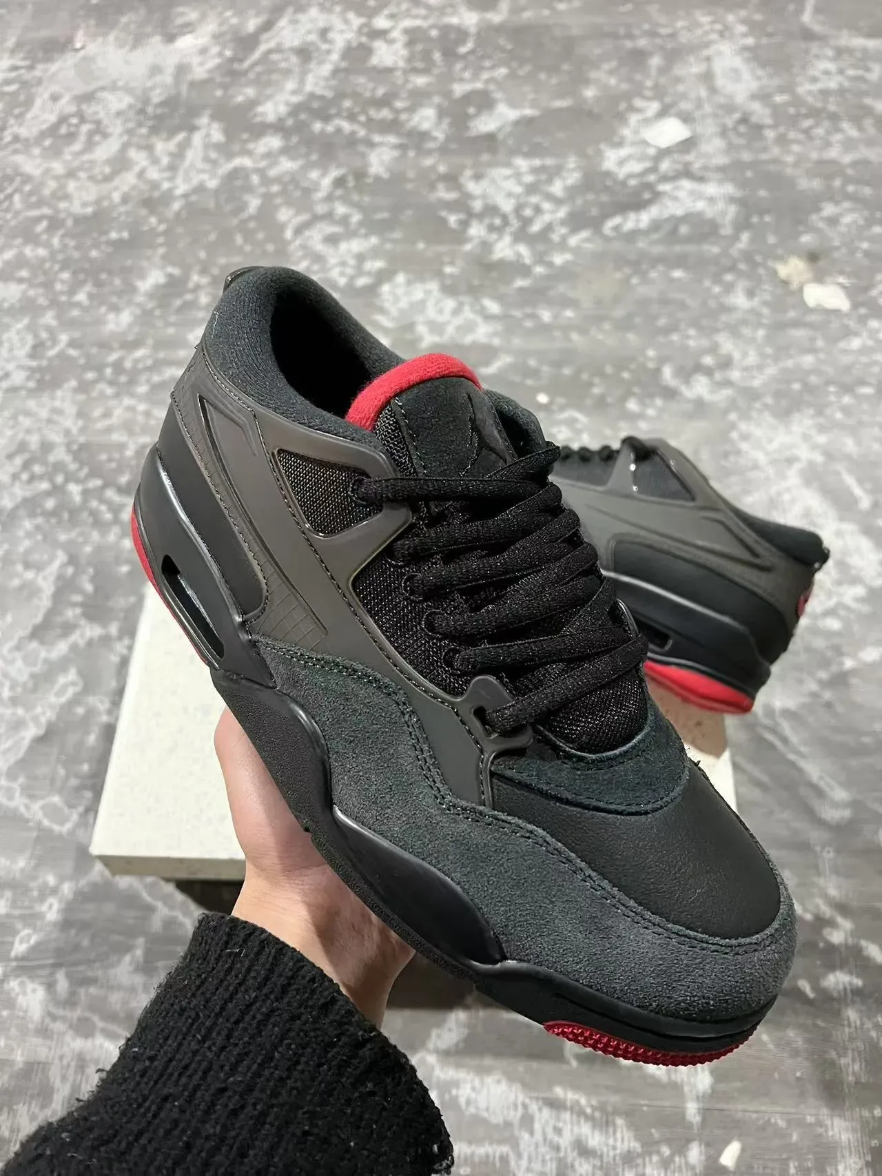 Air Jordan 4 Black Red Lifestyle Sneakers 2