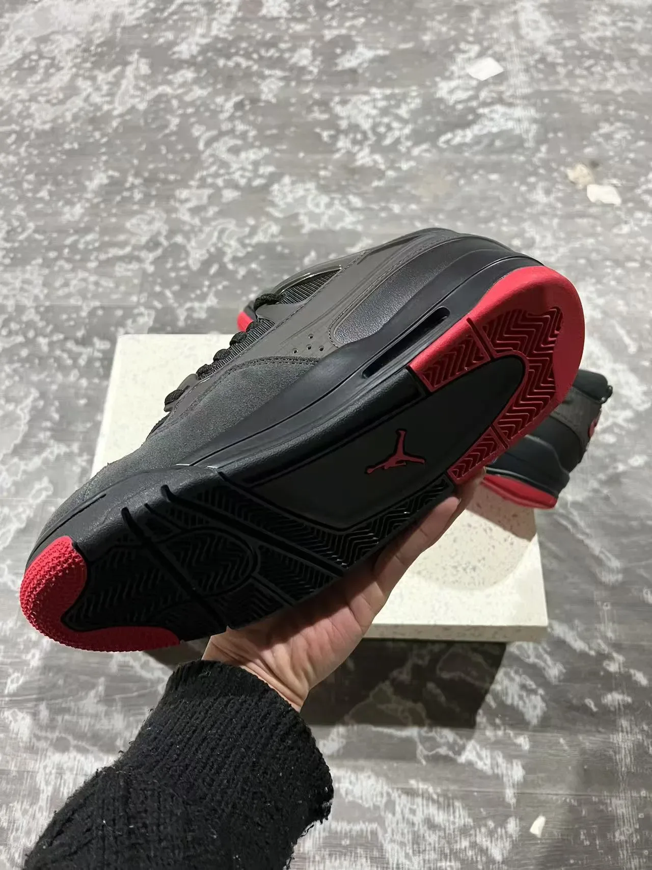 Air Jordan 4 Black Red Lifestyle Sneakers 6