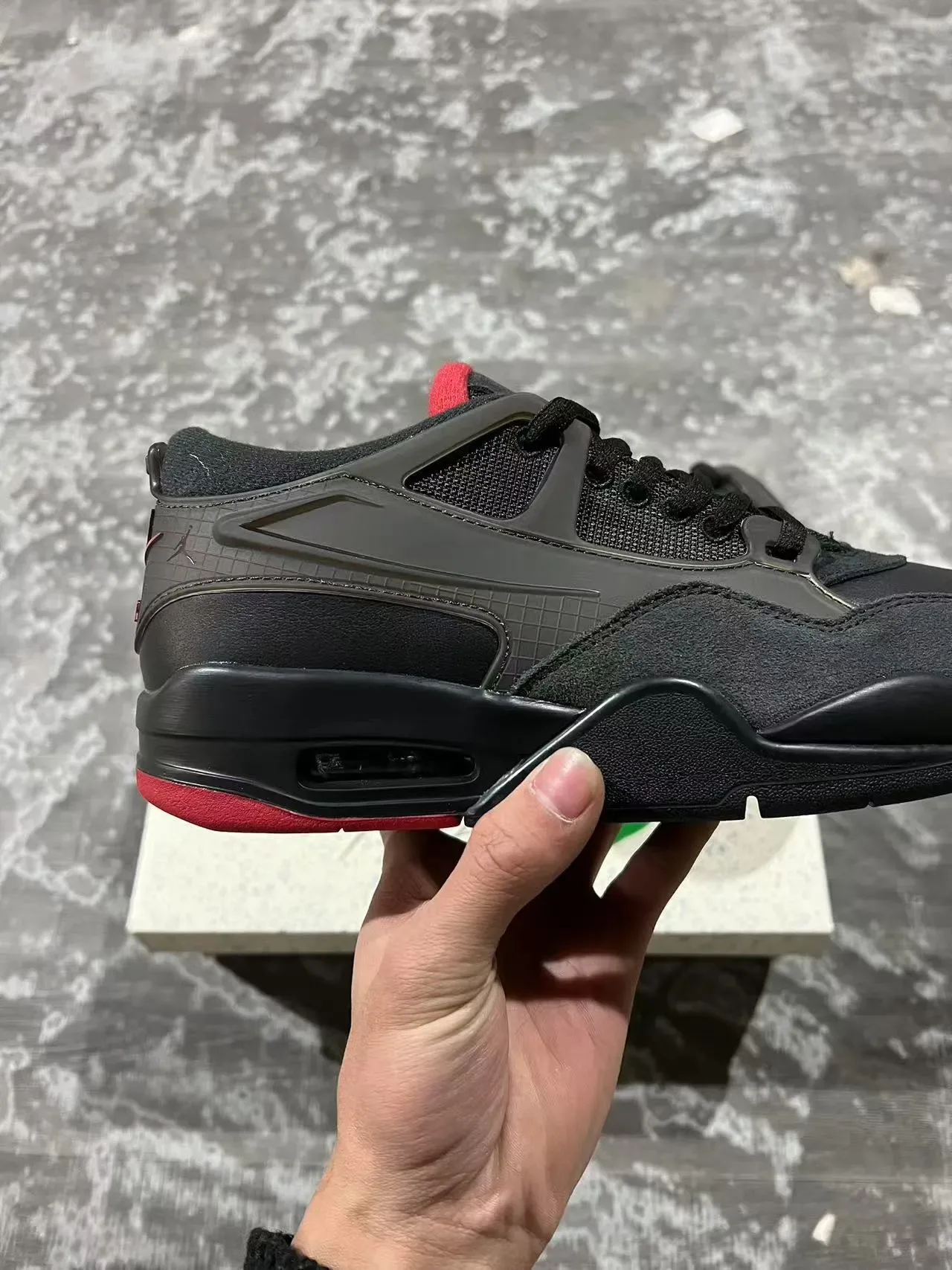 Air Jordan 4 Black Red Lifestyle Sneakers 7
