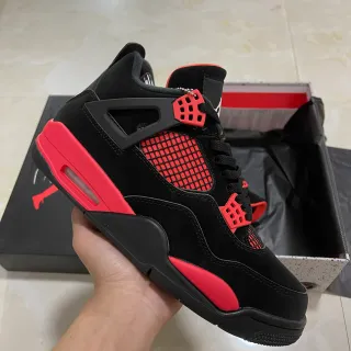 Air Jordan 4 Black University Red Basketball Shoes