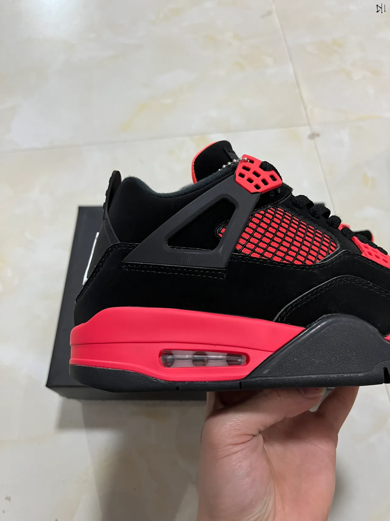 Air Jordan 4 Black University Red Basketball Shoes 8