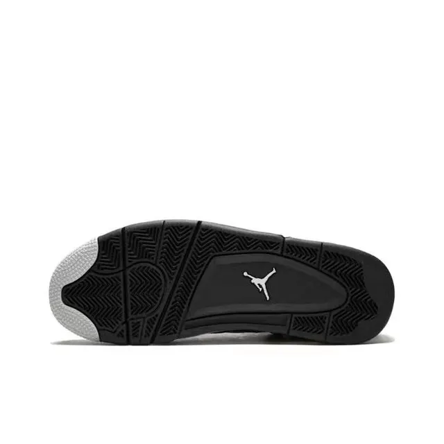 Air Jordan 4 Black White Speckled Basketball Shoes 2