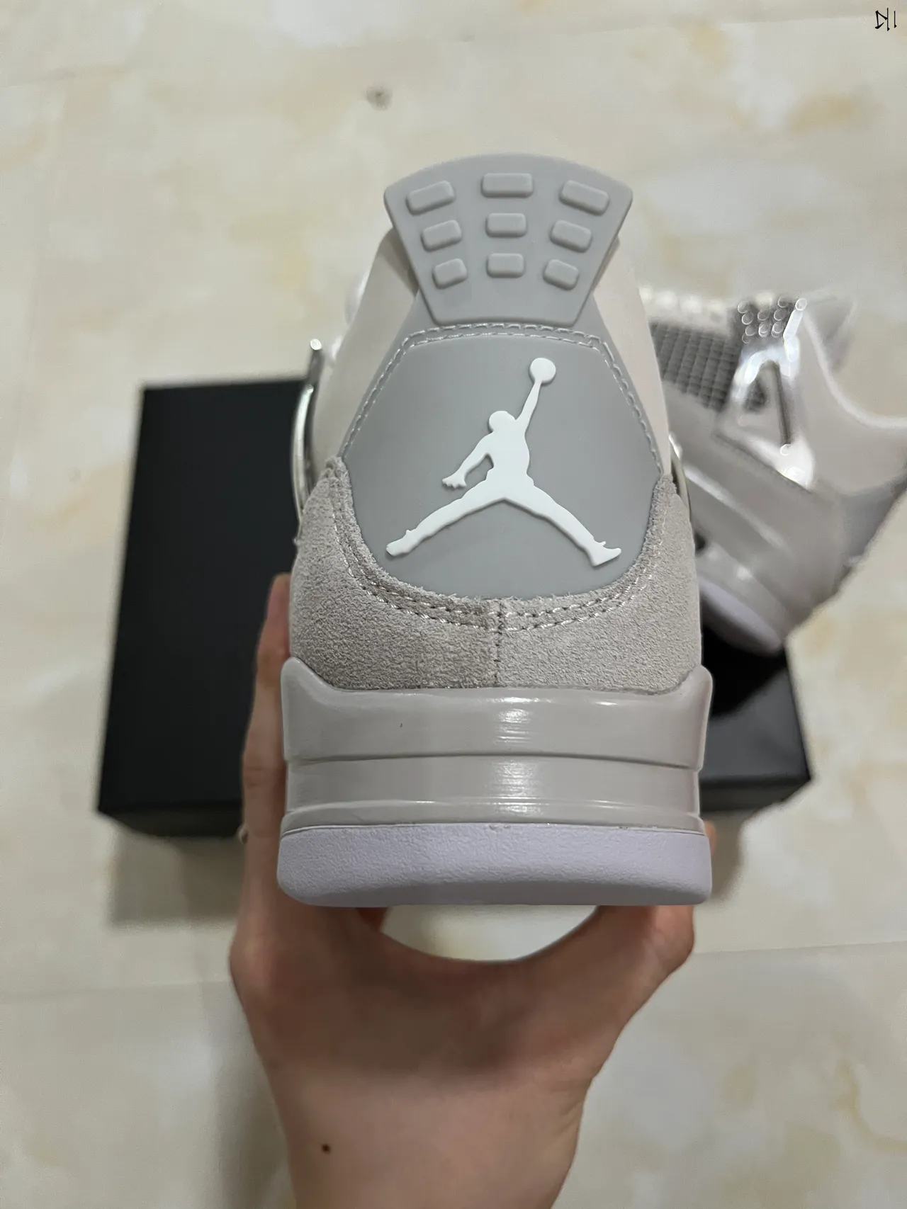 Air Jordan 4 Light Gray Metallic Silver Basketball Shoes 8