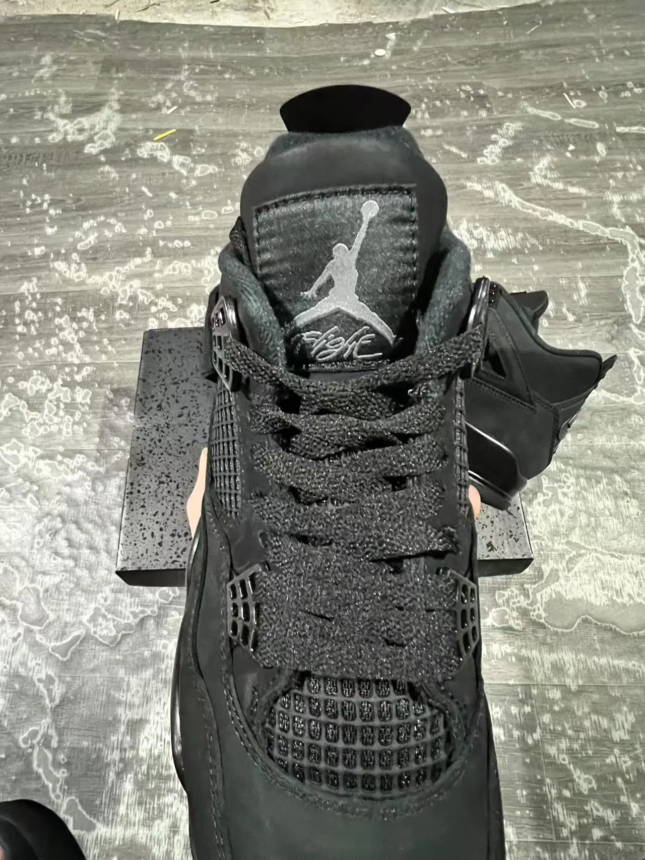 Air Jordan 4 Monochrome Black Basketball Shoes 4