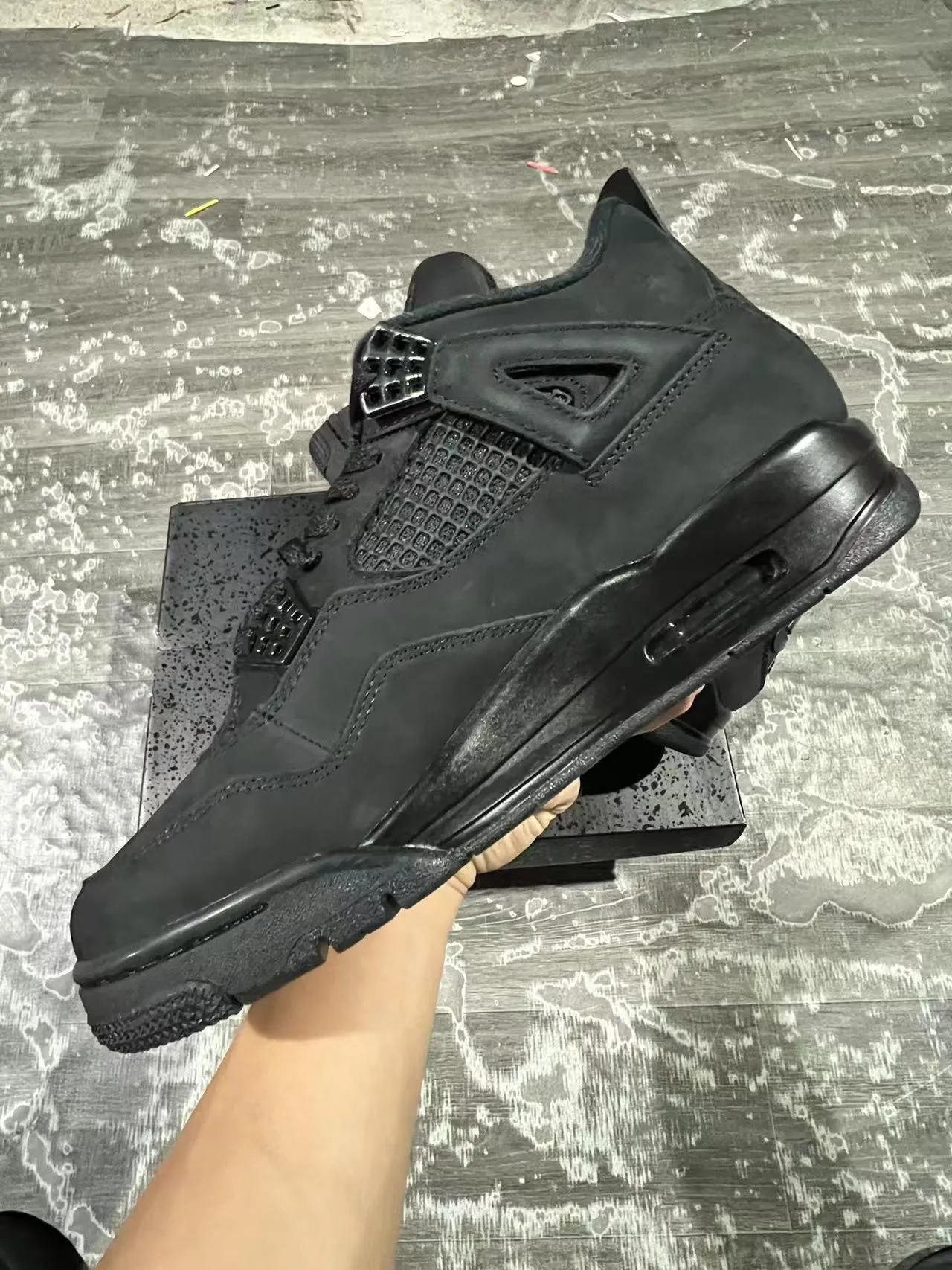 Air Jordan 4 Monochrome Black Basketball Shoes 6
