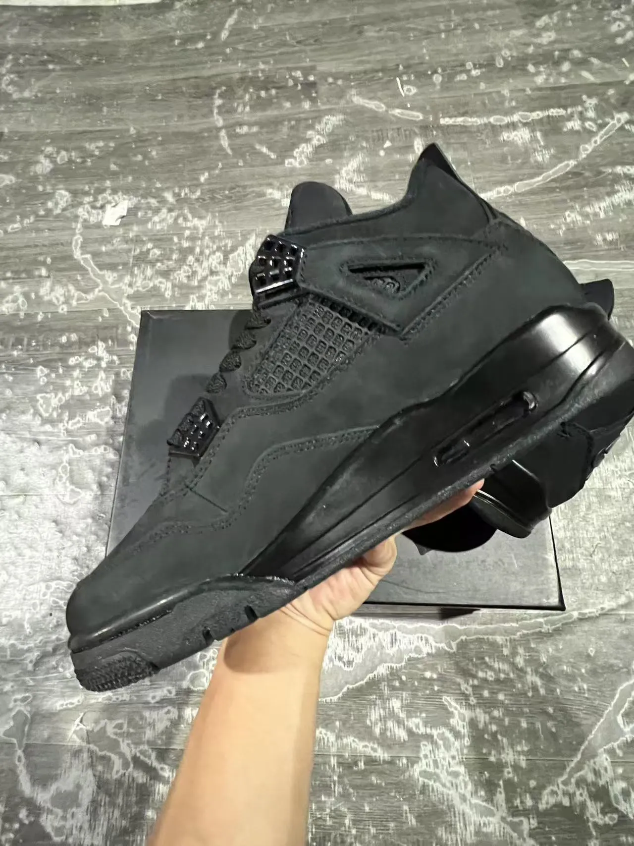 Air Jordan 4 Monochrome Black zapatillas de baloncesto 13