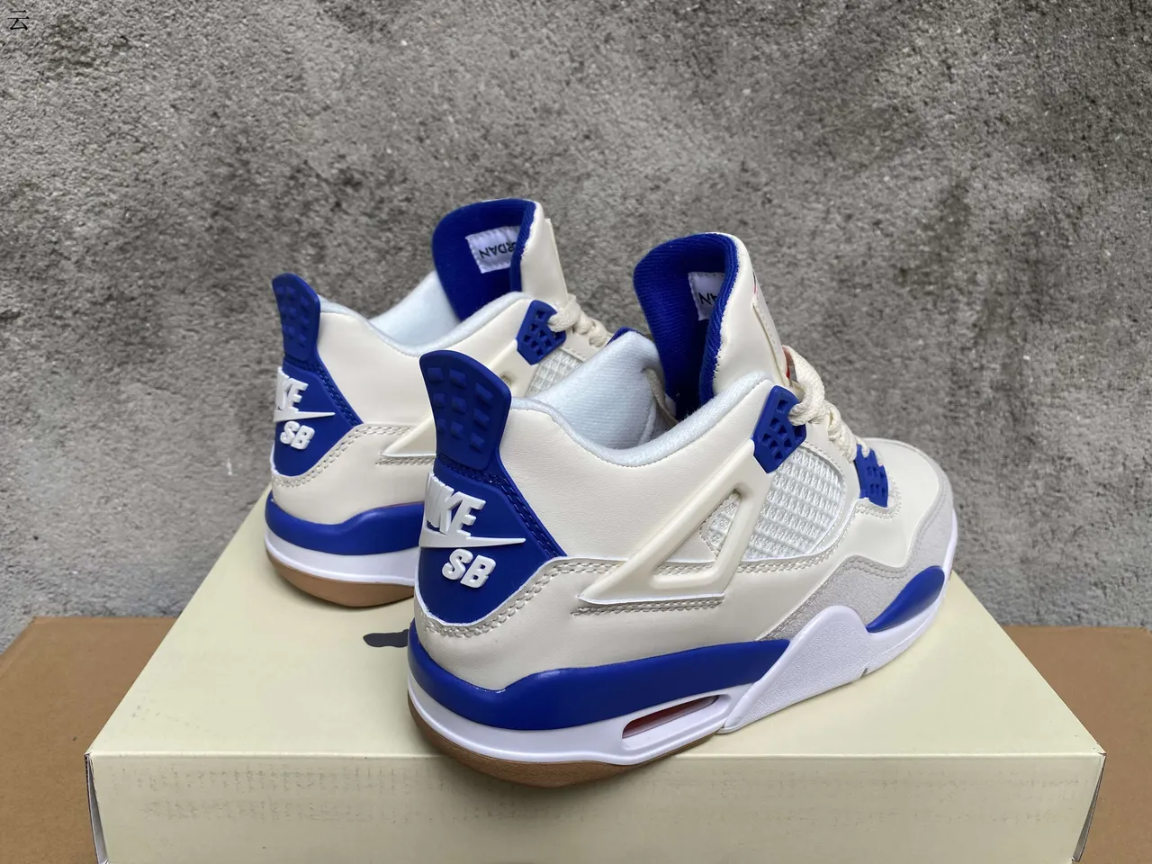 Air Jordan 4 Off-White Royal Blue Basketball Shoes 4