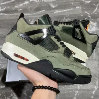 Air Jordan 4 Olive Green Suede High-Top Basketball Shoes