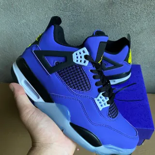 Air Jordan 4 Purple Black White Basketball Shoes
