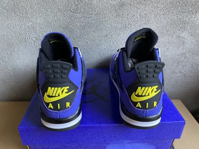 Air Jordan 4 Purple Black White Basketball Shoes 8