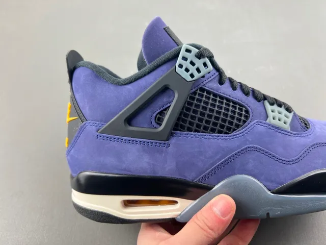 Air Jordan 4 Purple Suede High-Top Basketball Shoes 3