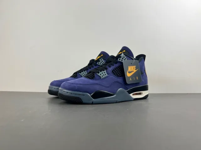 Air Jordan 4 Purple Suede High-Top Basketball Shoes 10